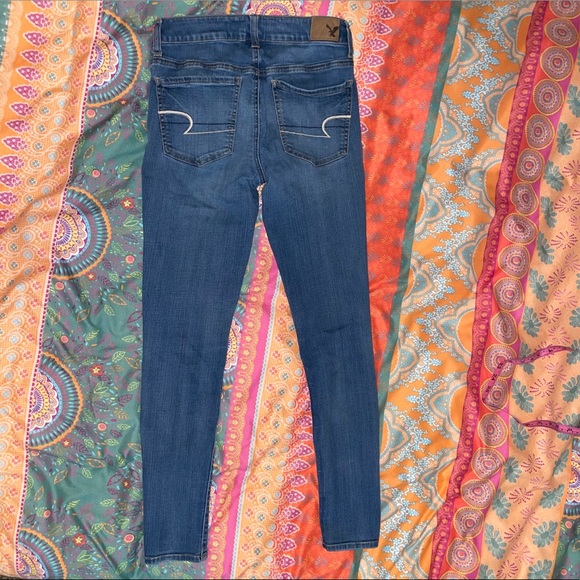 AEO Super Stretch Midrise Skinny Jeans Jeggings - Picture 2 of 4